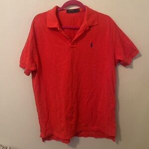 Polo By Ralph Lauren Coral Red Polo Short Sleeve Shirt [Size: L]